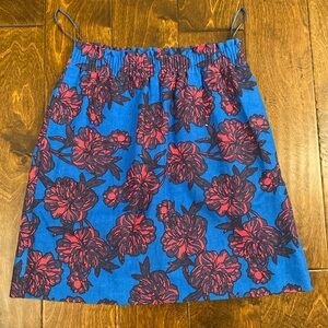 JCrew Blue/Red skirt with pockets